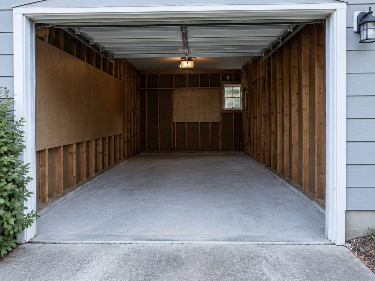 Empty swept single garage in Riverdale, Toronto, after Space Back cleanout